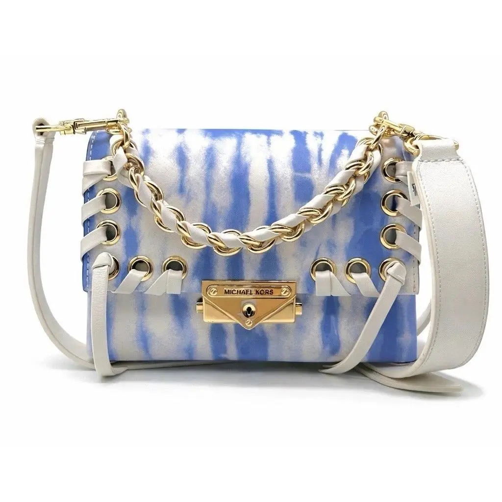 Michael Kors Cece Mini Tie Dye Satchel Bag Oxford Leather Chain Crossbody