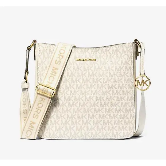 Jet Set Travel Small Logo Messenger Bag Light Cream / Dust Bag by Michael Kors