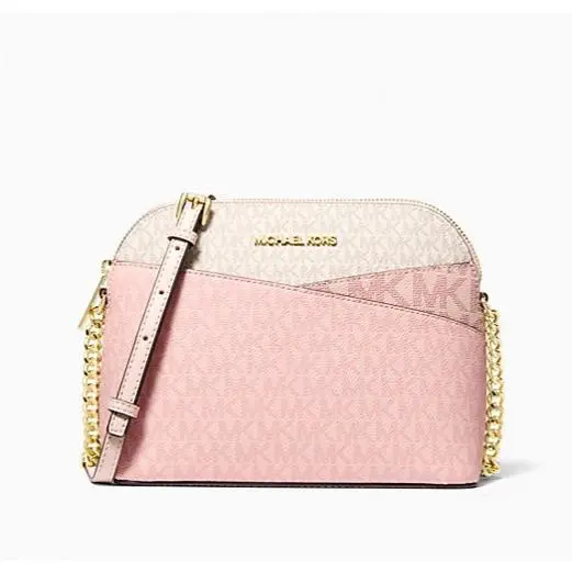 Jet Set Travel Medium Dome Crossbody Powder Blush Multi by Michael Kors