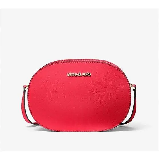 Michael Kors Jet Set Travel Medium Saffiano Leather Crossbody Dark Sangria