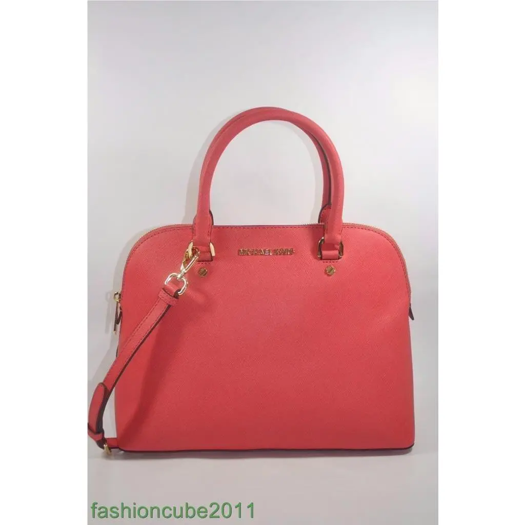 Kors Cindy Large Convertible Dome Satchel - Watermelon