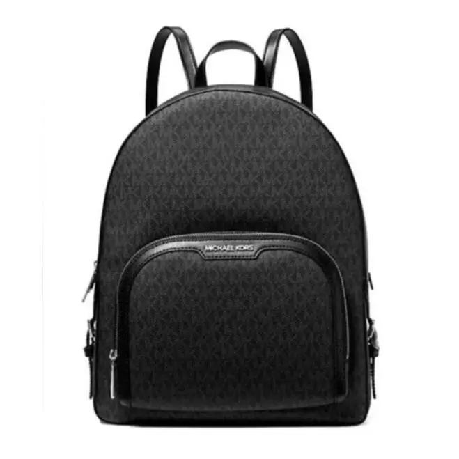 Michael Kors Jaycee Large Logo Backpack Black with Dust Bag