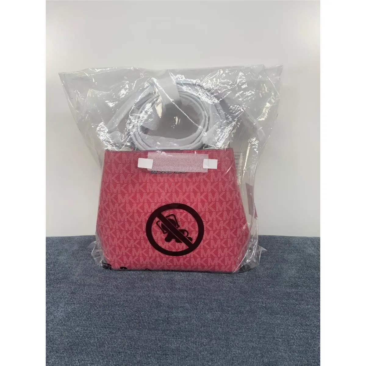 Michael Kors Pratt Small Crossbody Bag Dark Raspberry MK Logo 35S4S3FM5V