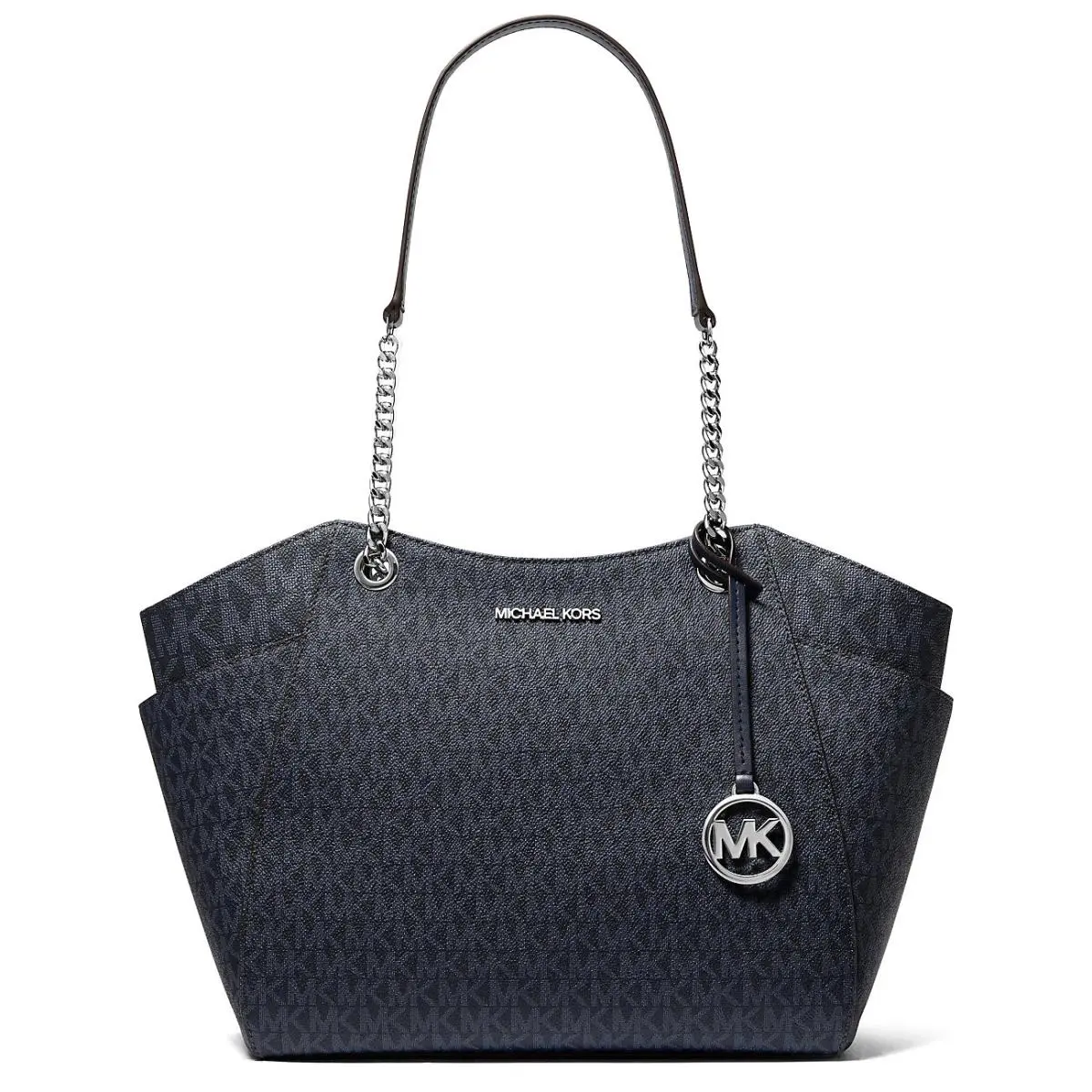 Signature Logo Shoulder Chain Tote Bag Admiral Blue 35S4STVT3B by Michael Kors