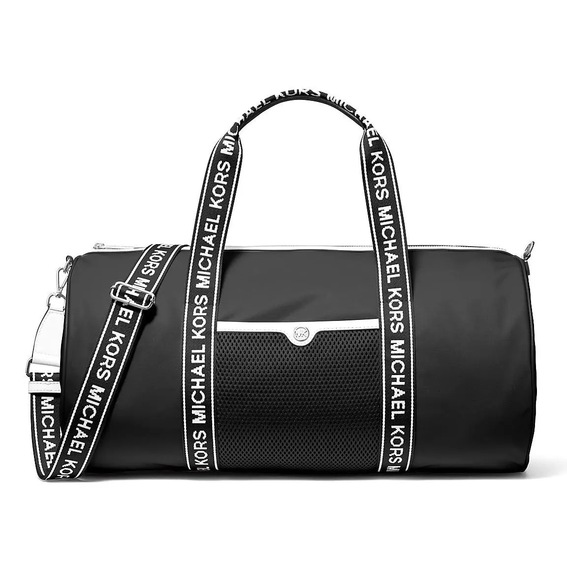 Large Nylon Sport Duffle Weekender Bag Red Clay Black 35S5STFT6C by Michael Kors