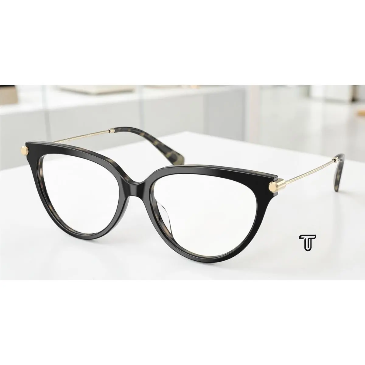 Michael Kors MK4151U 3950 Windham Black Tortoise Demo Lens 53 Women`s Eyeglasses
