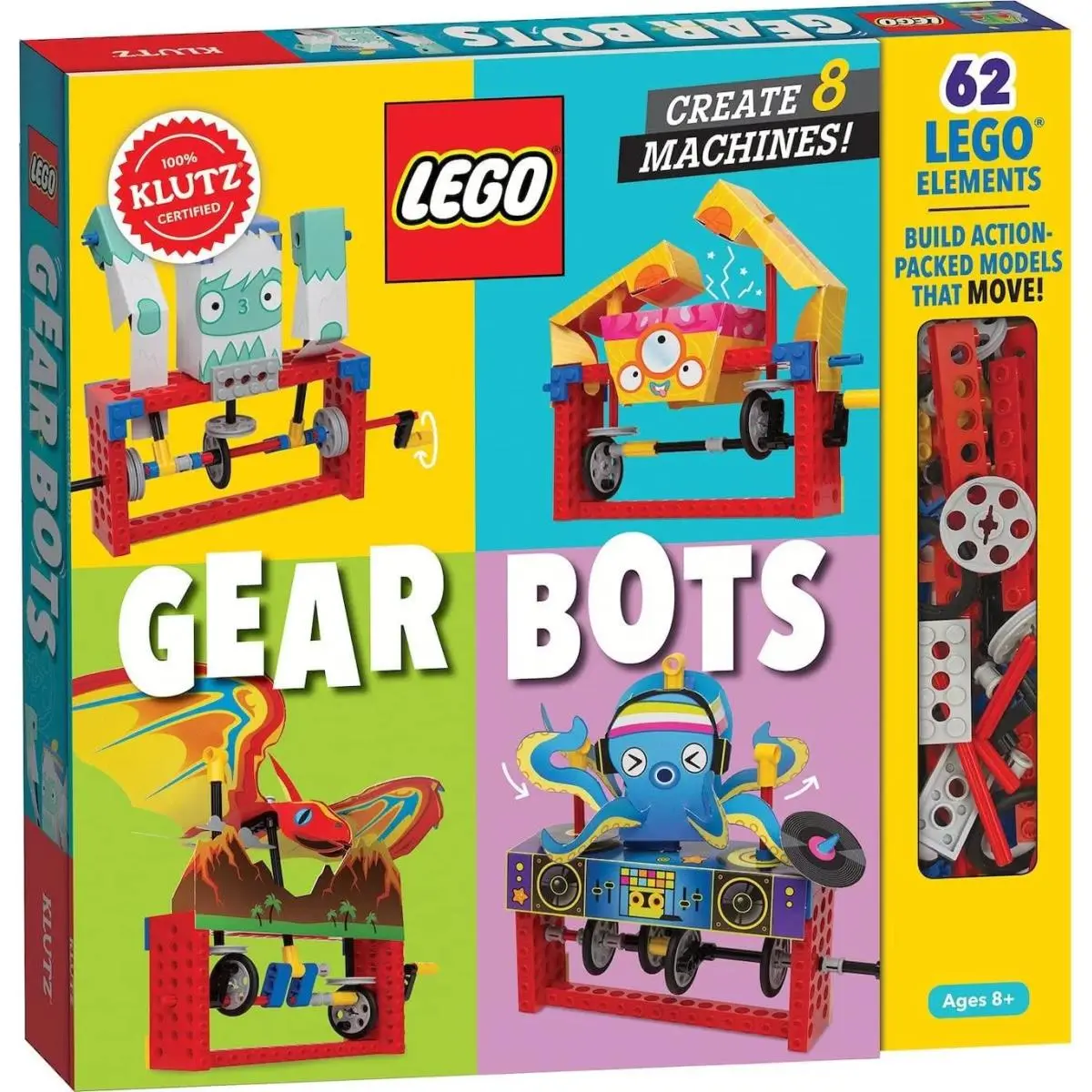 Klutz Lego Gear Bots Science/stem Activity Kit For 8-12 Years