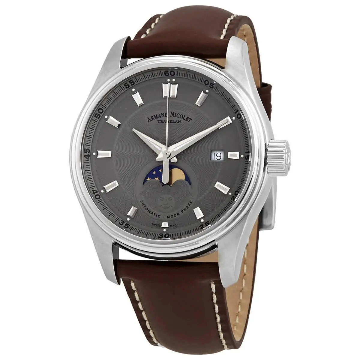 Armand Nicolet MH2 Automatic Grey Dial Men`s Watch A640L-GR-P140MR2