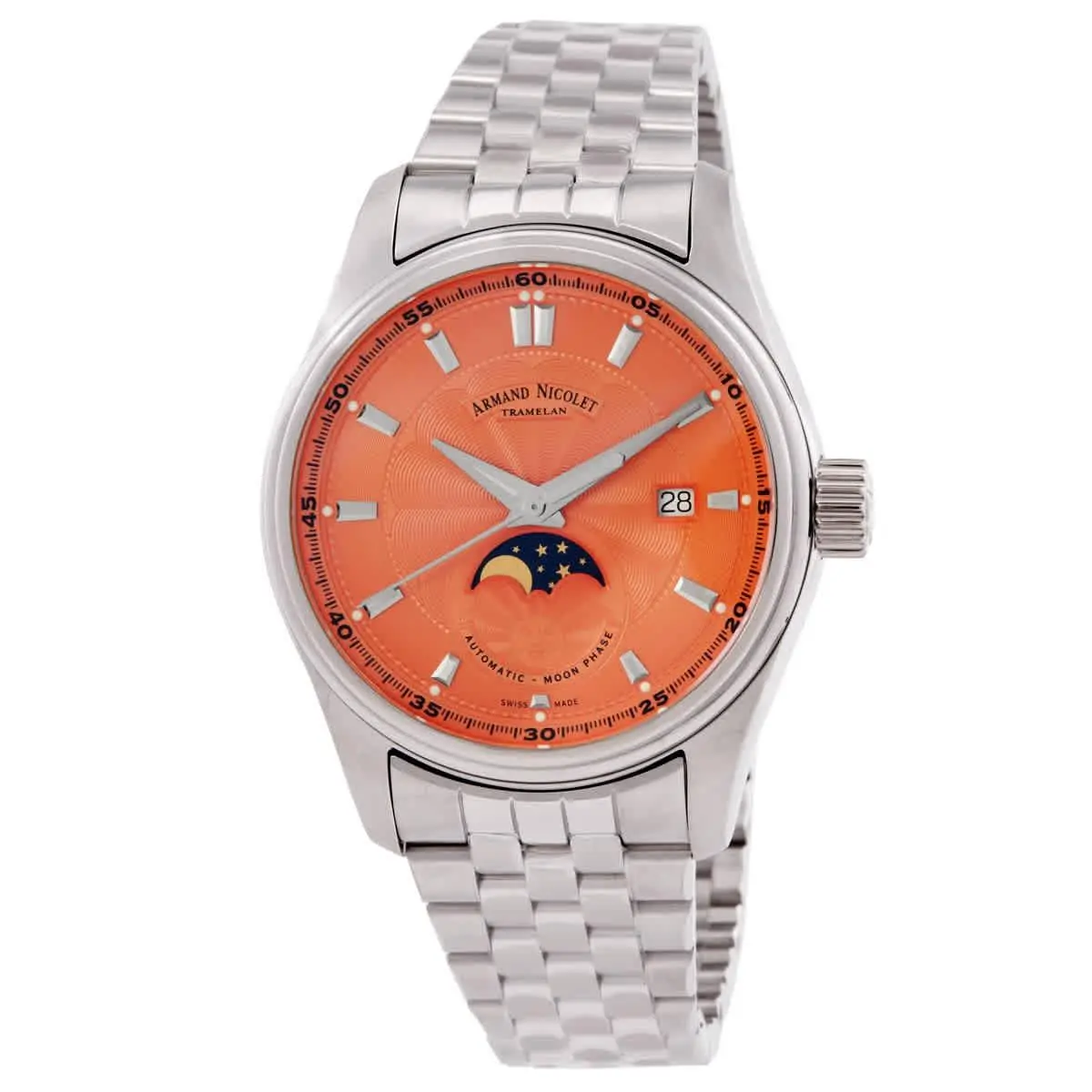 Armand Nicolet MH2 Automatic Salmon Dial Men`s Watch A640L-SM-BMA22640A