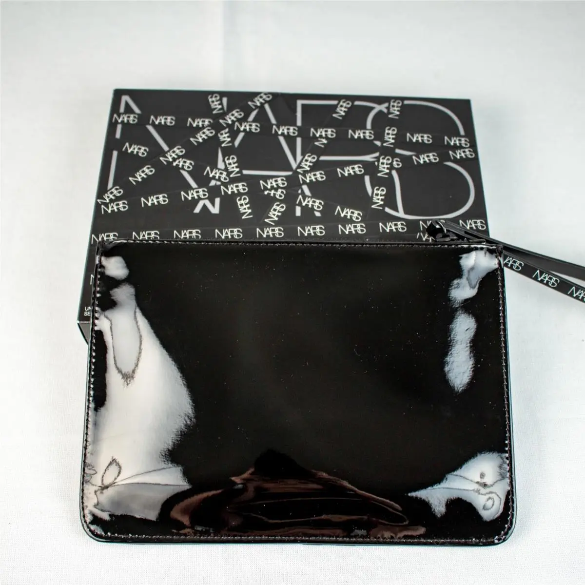 Nars Nordstrom Tag Black Pvc Glossy Women Cosmetics Travel Bag 6 L x 8.5 W