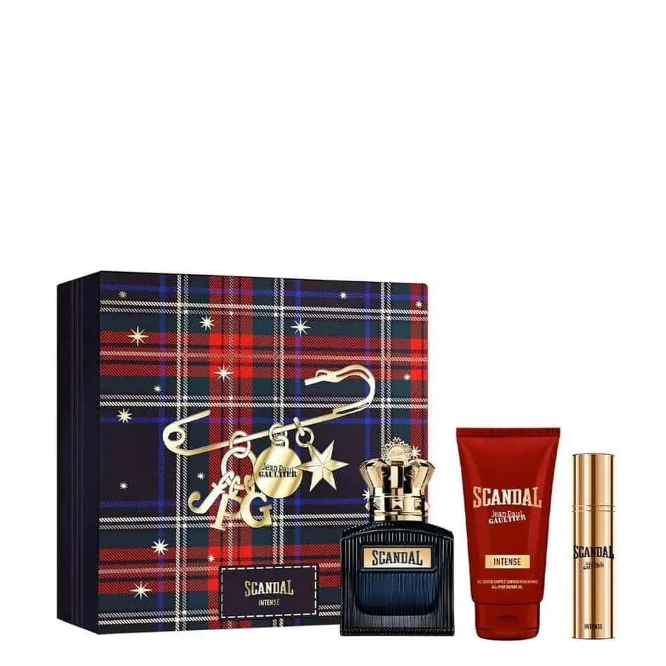 Jean Paul Gaultier Men`s Scandal Pour Homme Intense 3pcs Edp Gift Set Fragrances