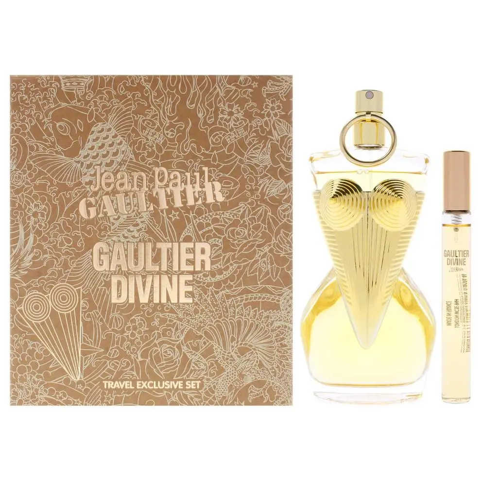 Jean Paul Gaultier Divine 2 pc Set: 3.4 oz Edp Spray 0.34 oz Edp