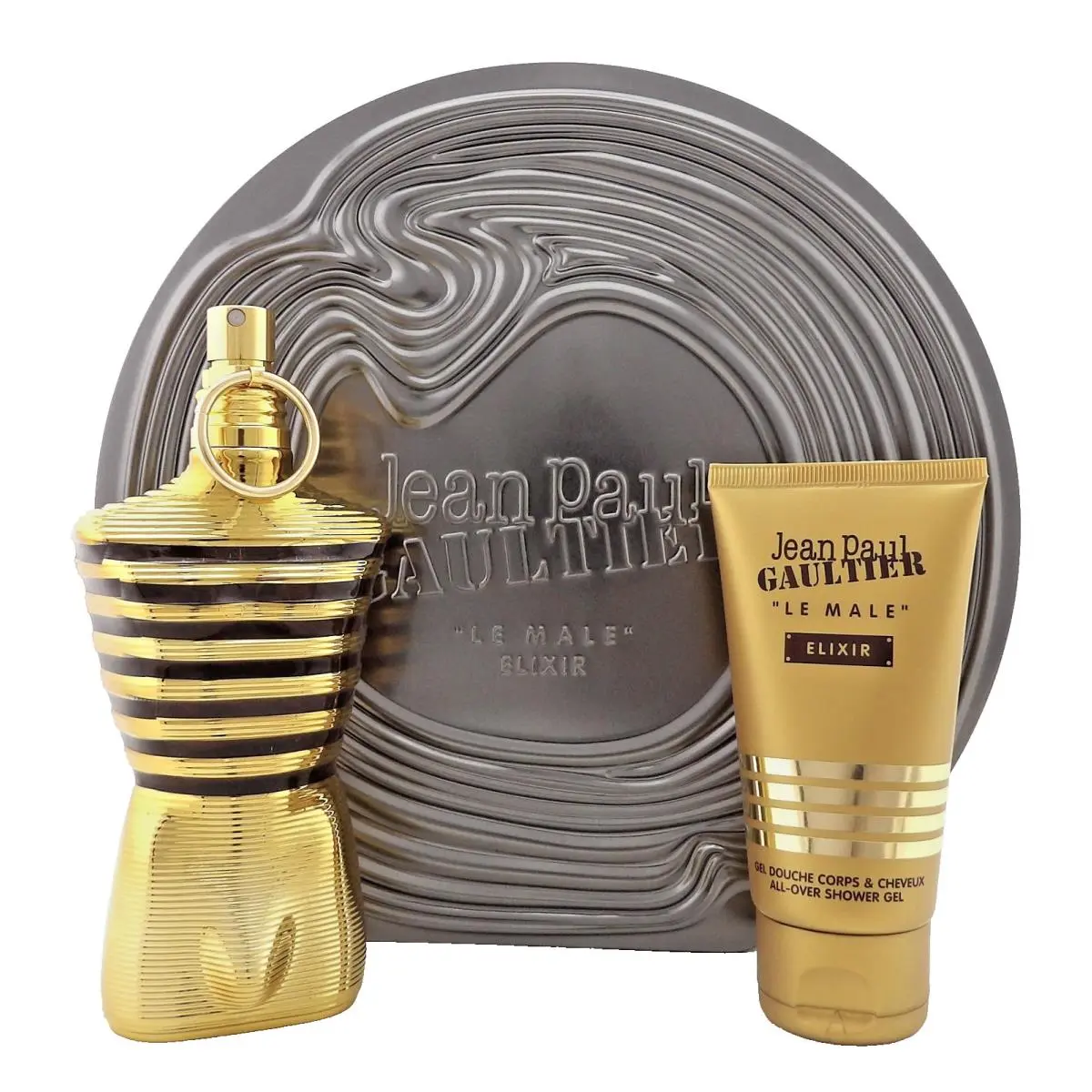 Jean Paul Gaultier Le Male Elixir 4.2oz Parfum Spray+2.5oz Sh/gel. Men`s Set
