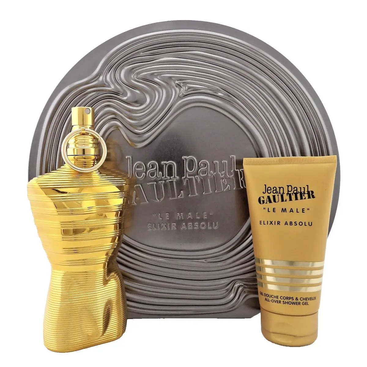 Jean Paul Gaultier Le Male Elixir Absolu 4.2oz Parfum Inten+2.5oz Sh/gel Set