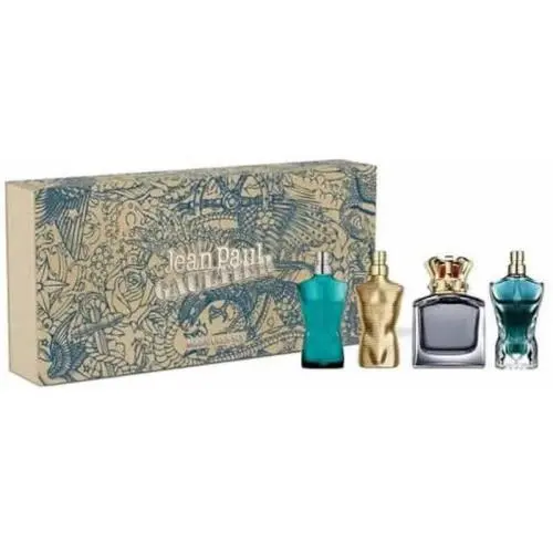 Jean Paul Gaultier Men 4Pcs Mini Set 0.24 oz Le Male Scandal Elixir La Beau
