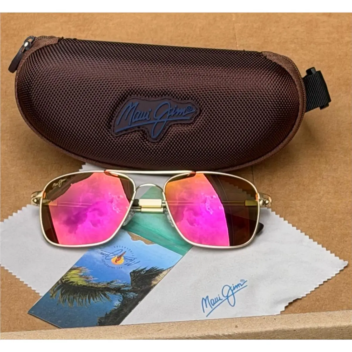Maui Jim Haleiwa MJ328-16A Gold Maui Sunrise Polarized Sunglasses