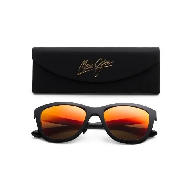 Anuenue MJ 448-02 Sunglasses Black W/hawaii Lava Polarized Lens w Case by Maui Jim