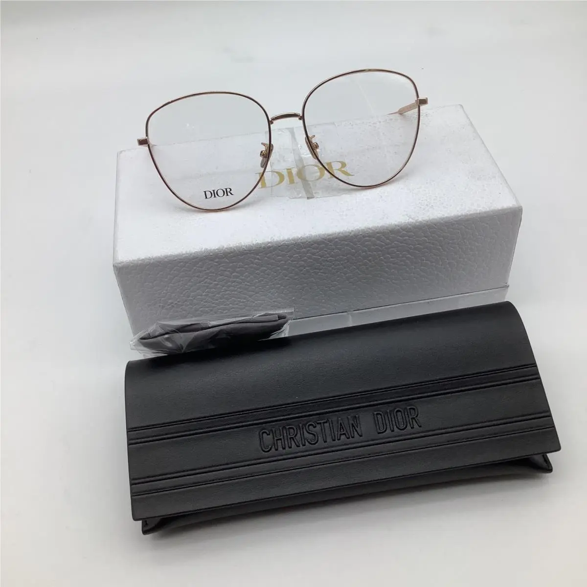 Christian Dior Gemdioro R3U Rose Gold Butterfly Eyeglasses Frames 58mm Italy