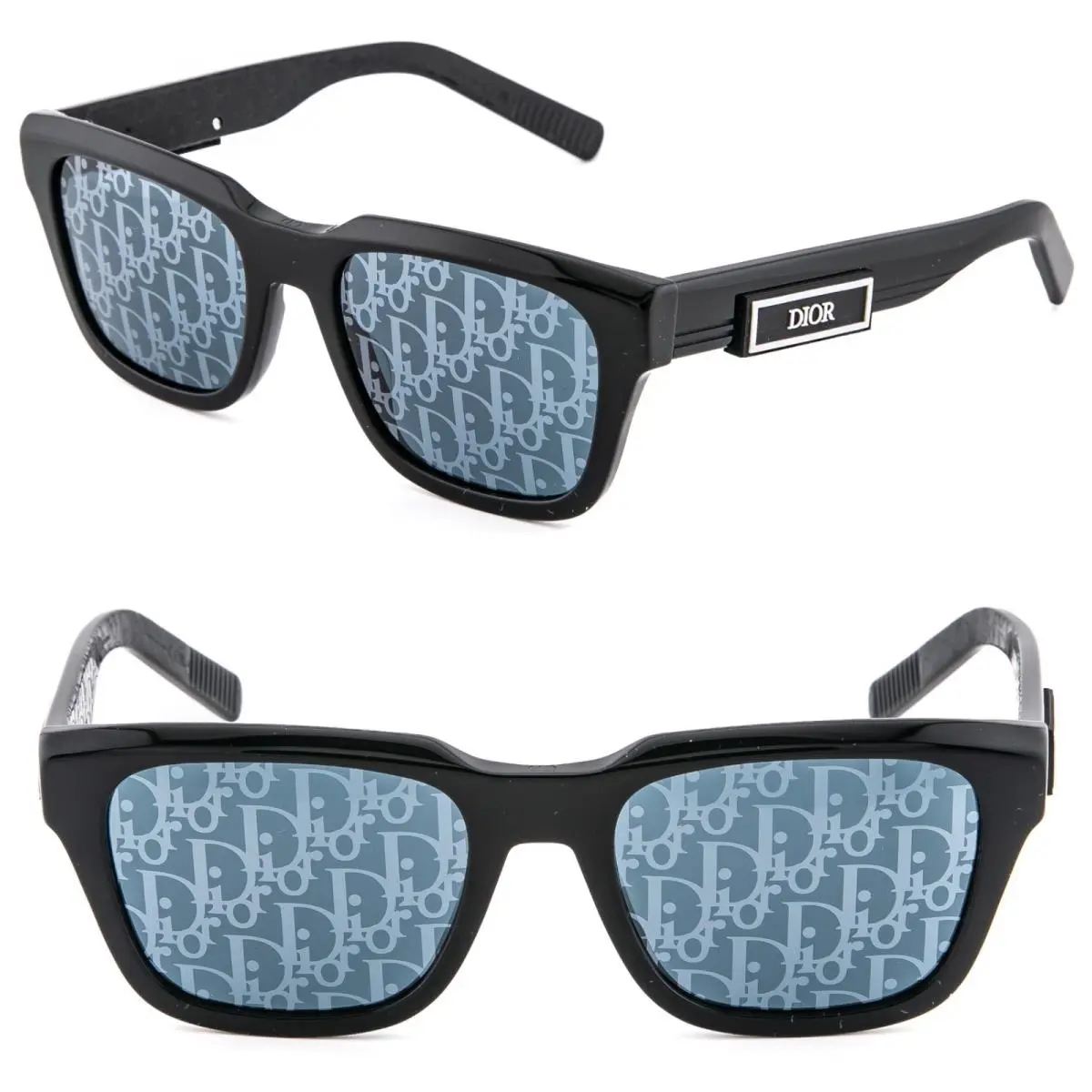 Christian Dior Black Blue Mirror Oblique Print B23 S1I Sunglass DM40052I DiorB23