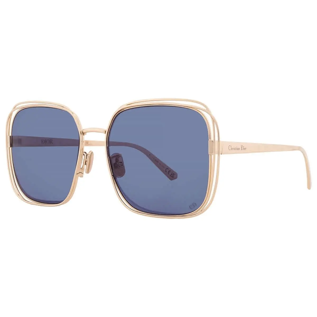 Dior Blue Square Ladies Sunglasses CD40151U 10V 58 CD40151U 10V 58