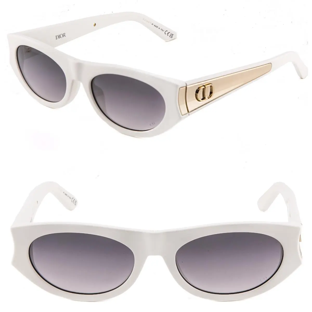 Christian  Glow White Gold CD Logo glow B2I Oval Sunglasses CD40225I by Dior