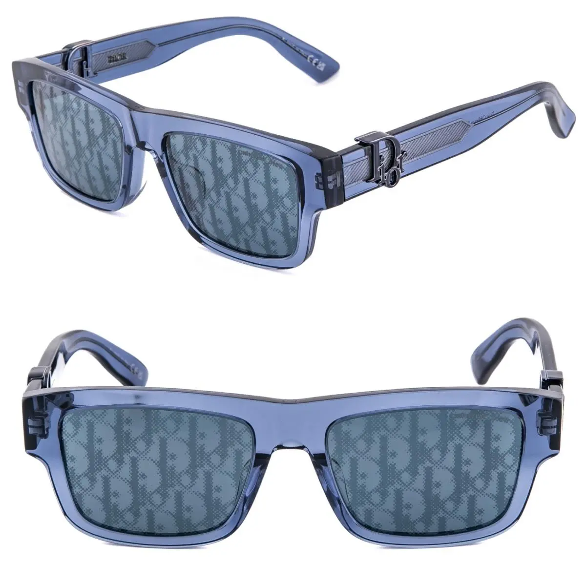Christian Dior Crystal Blue Oblique Mirror Print S3F Sunglass DM40167F