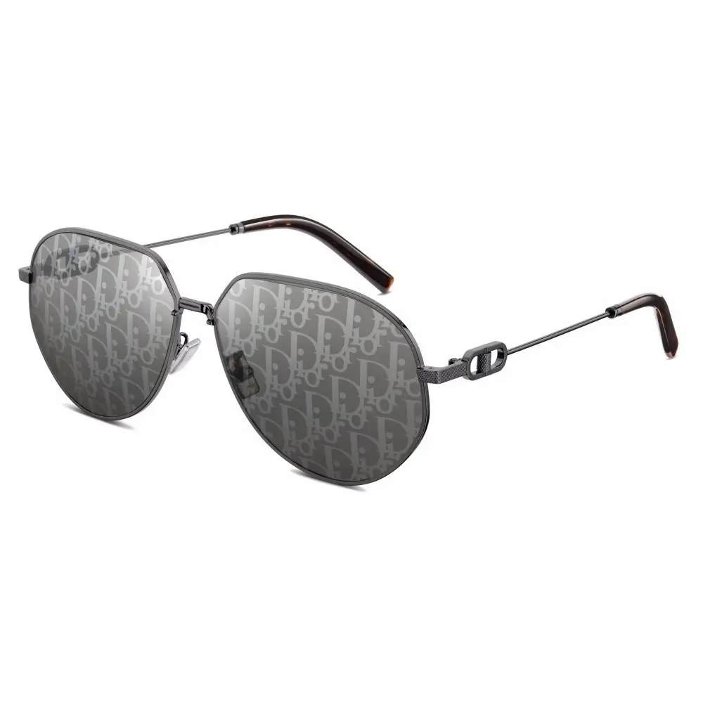 Dior CD Link A1U Sunglasses Gray Oblique 54mm Made in Italy - Frame: Gray, Lens: Gray