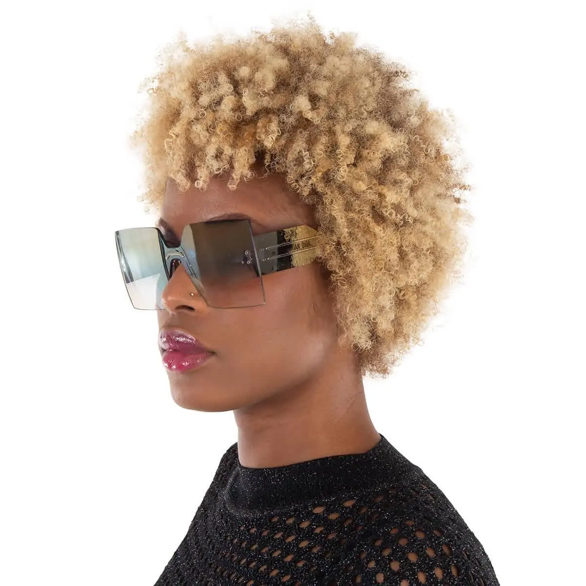 Dior Diorclub M5U Grey Gradient Gold Flash Shield Ladies Sunglasses CD40117U 16Z