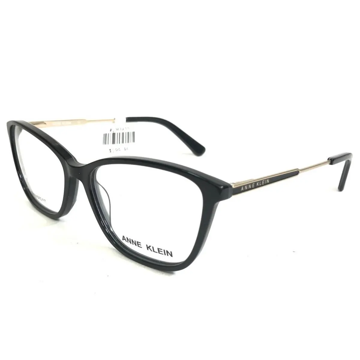 Anne Klein Eyeglasses Frames AK5080 001 Black Gold Cat Eye Full Rim 56-16-140