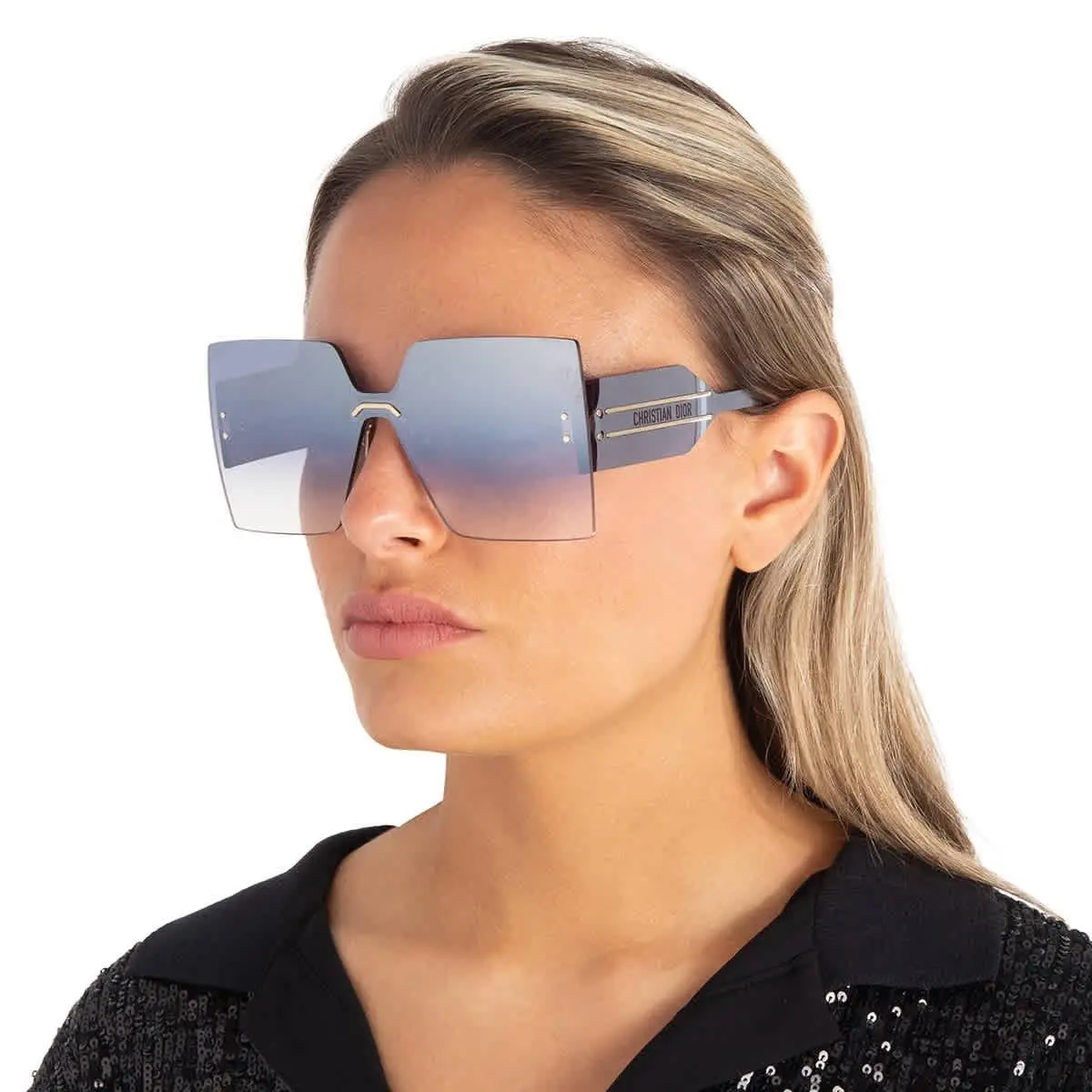 Dior Diorclub M5U Grey Gradient Mirror Shield Ladies Sunglasses CD40117U 10C 143