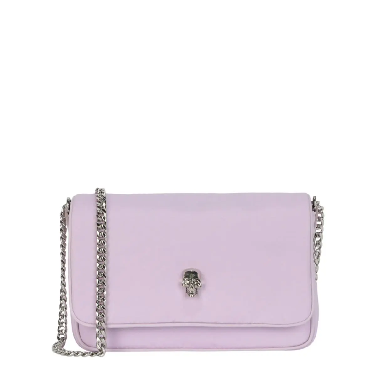 Alexander Mcqueen Womens Small Skull Crossbody Bag - Exterior: Lilac, Lining: Lilac, Handle/Strap: Lilac
