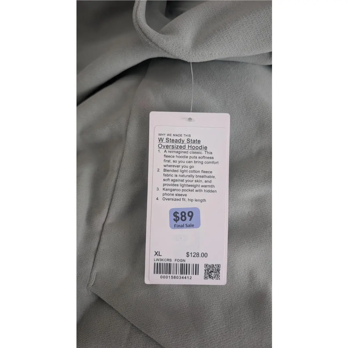 Lululemon clothing - Fog Green 1