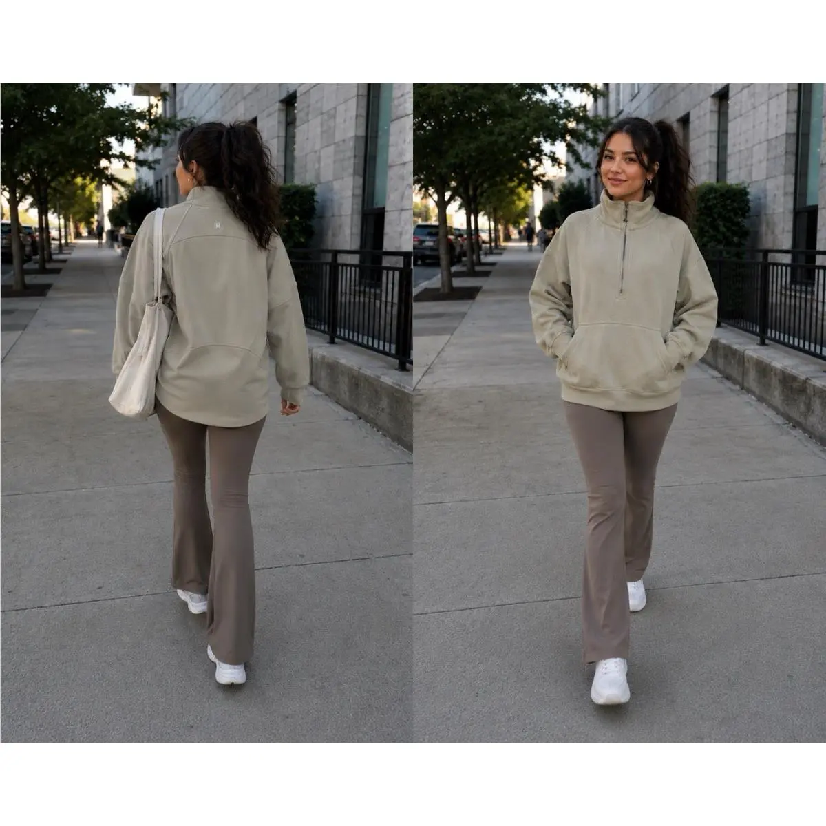 Size M/l Lululemon Scuba Oversized Funnel-neck Half Zip Long Hcug Green