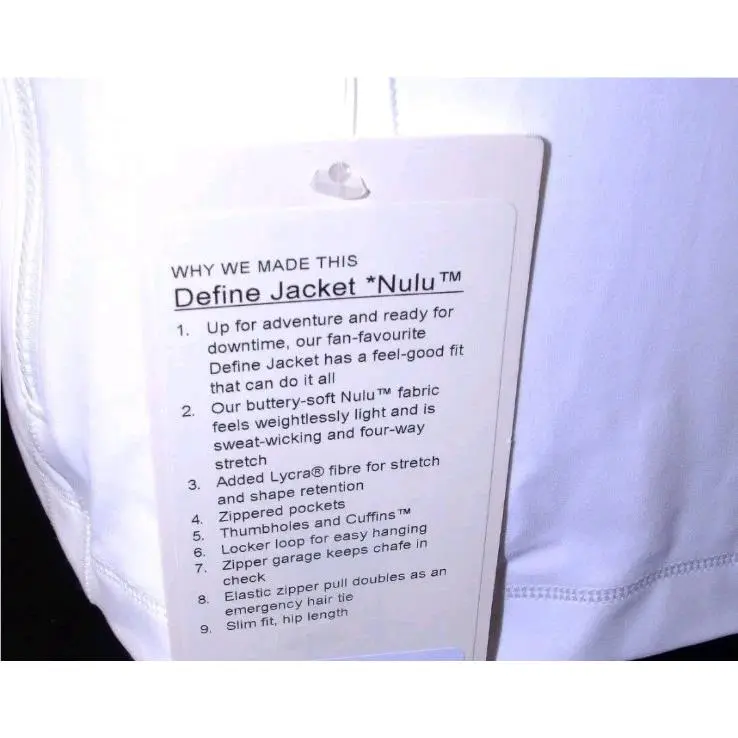 Lululemon clothing - Lululemon Define - Define - White 3