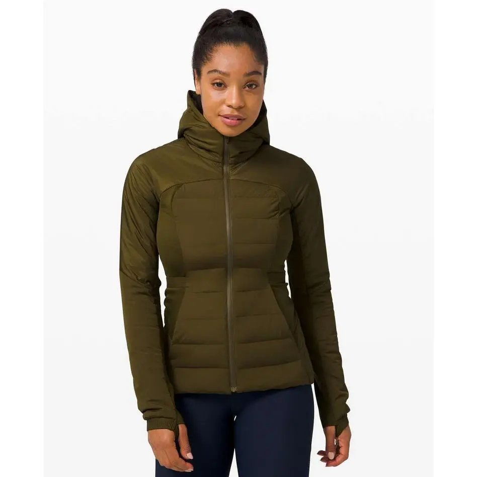 Lululemon Down For It All Jacket Moss Green Size 4