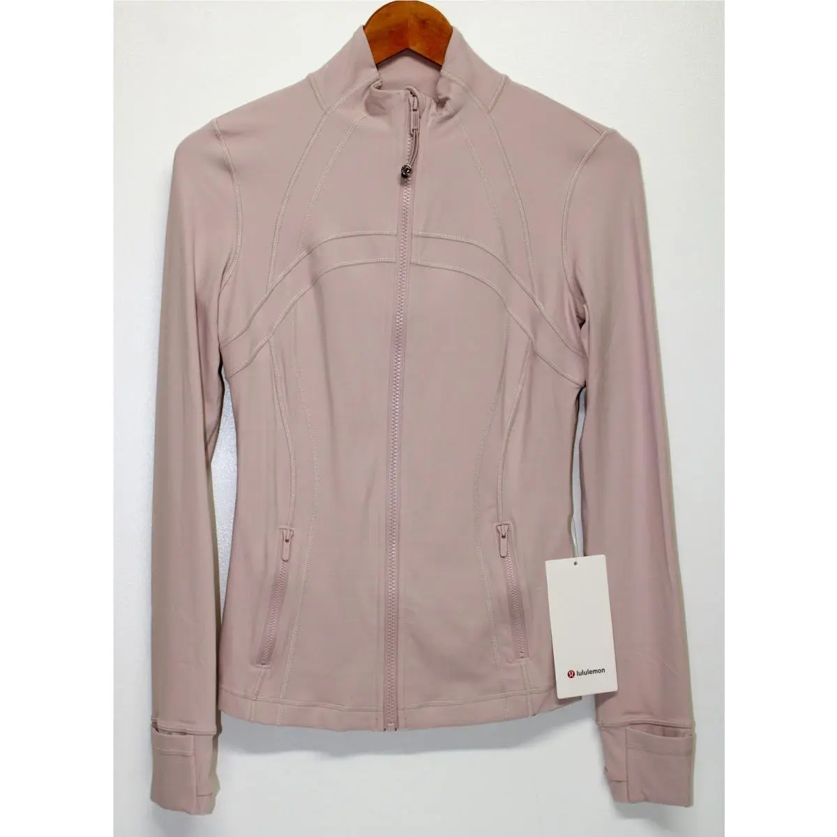 Lululemon Define Jacket Size 6 Dusty Rose Pink Slim Fit Full Zip Athletic