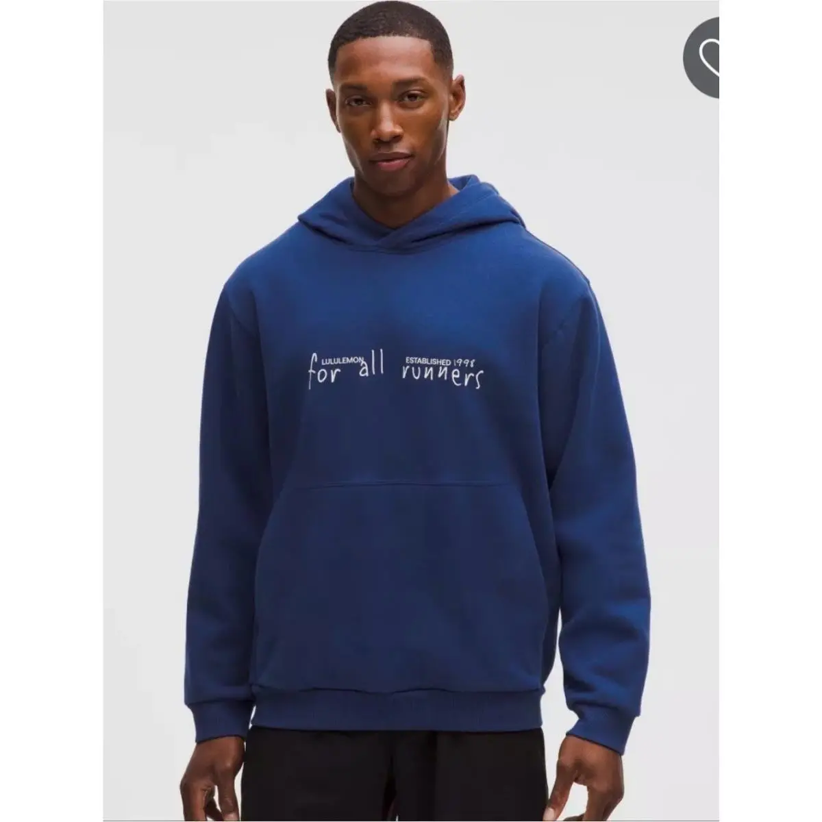 Lululemon Steady State Blue Graphic Pullover Hoodie Size Small