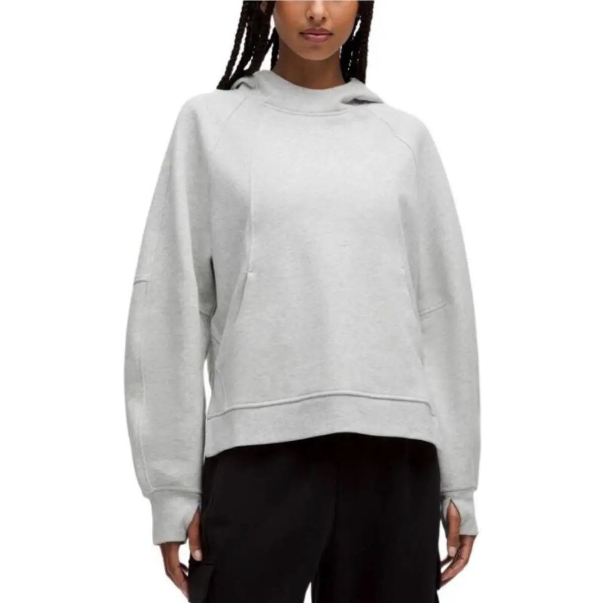 Lululemon Scuba Oversized Side-slit Heathered Core Ultra Lt Grey Hoodie Xl/xxl