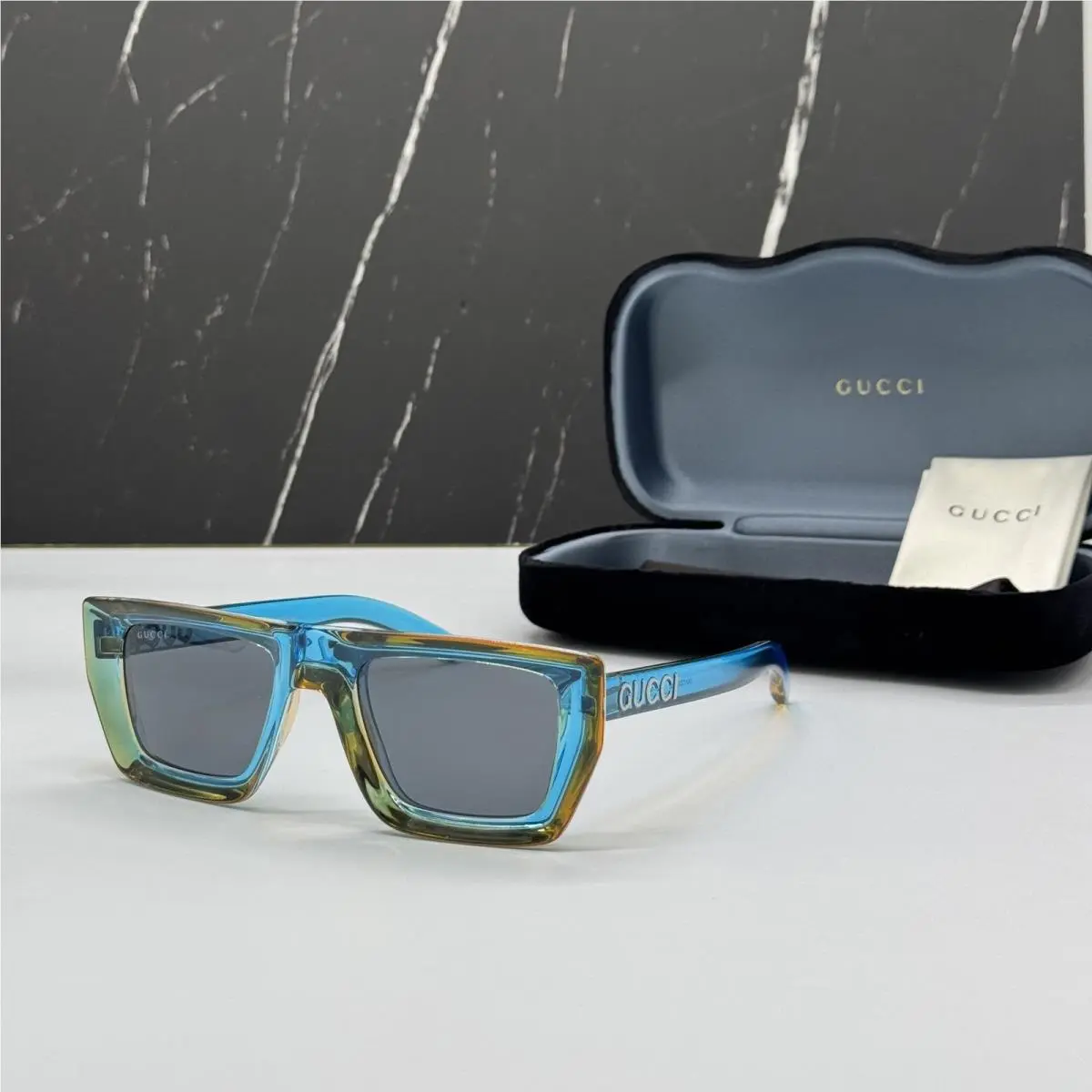 GG1723S 003 Blue Gray Unisex Sunglasses by Gucci