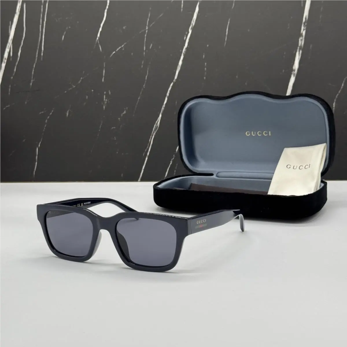GG1857SK 003 Black Square Men Sunglasses by Gucci