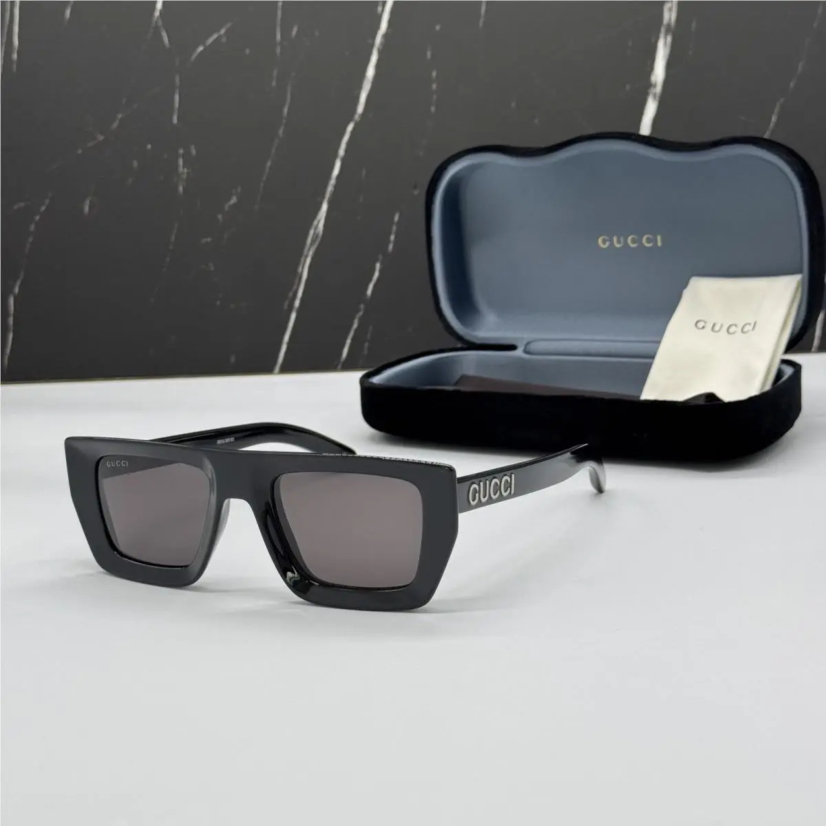 GG1723S 001 Black Gray Unisex Sunglasses by Gucci