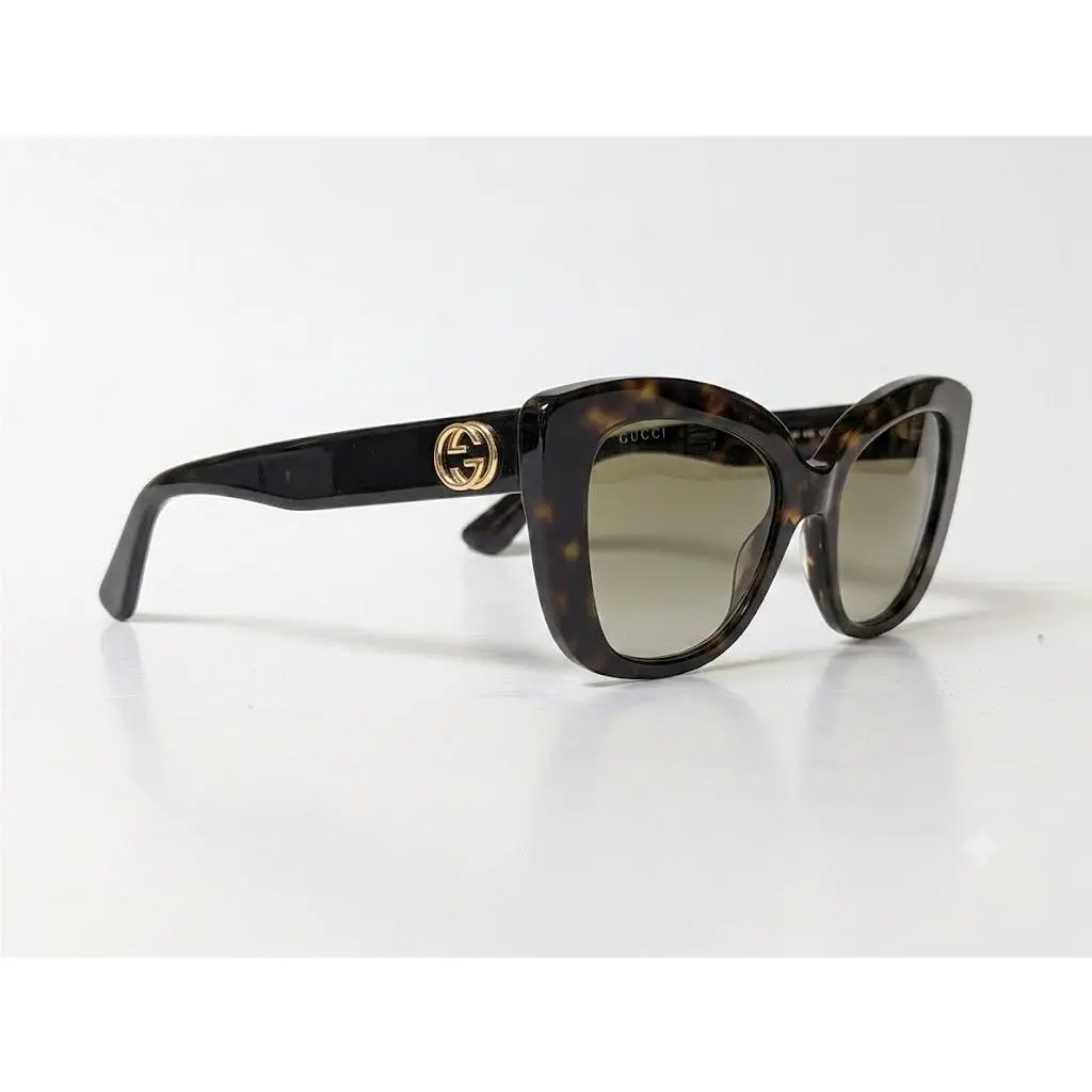GG0327S 002 Havana Cat-eye Sunglasses Brown Gradient Lenses by Gucci
