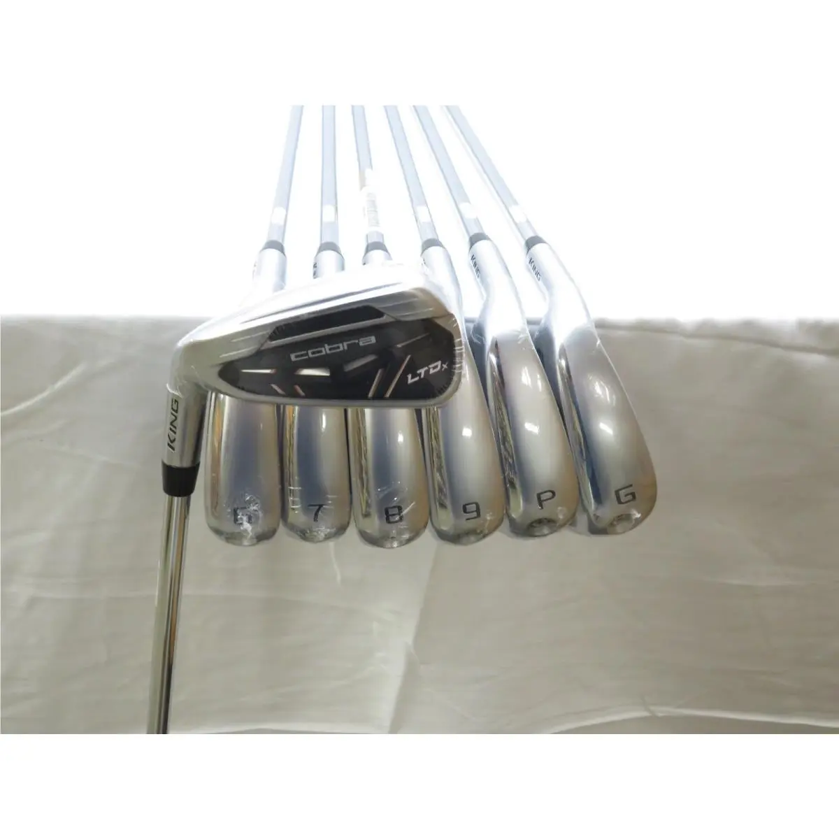 LH Cobra Ltdx Iron Set 5-PW GW Kbs Tour 90g Stiff Flex Steel Shafts