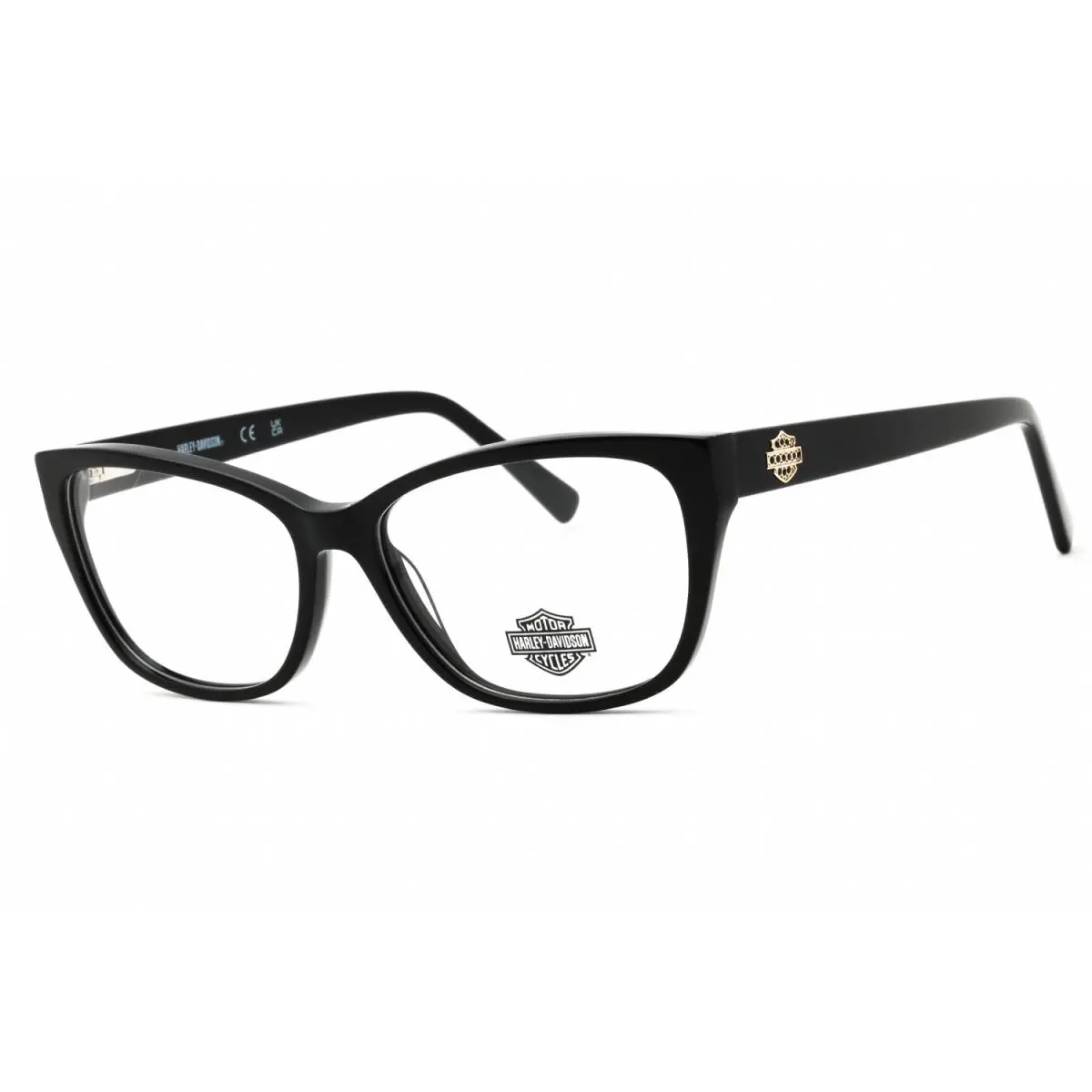 Harley-davidson HD50108 001 Shiny Black 55mm Women`s Eyeglasses