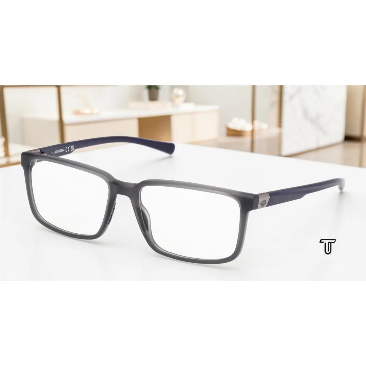 Harley Davidson HD50097 020 Injected Grey Other 59 mm Men`s Eyeglasses