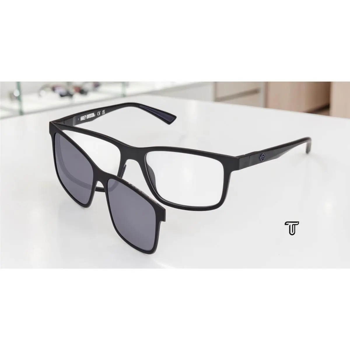 Harley Davidson HD50024 002 Injected Matte Black 57 mm Men`s Eyeglasses
