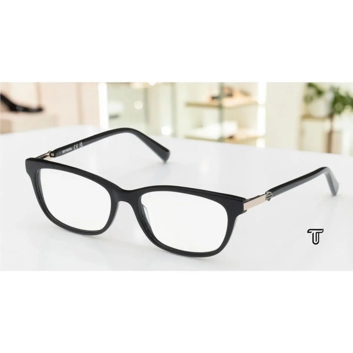 Harley Davidson HD0578 001 Acetate Shiny Black 53 mm Women`s Eyeglasses