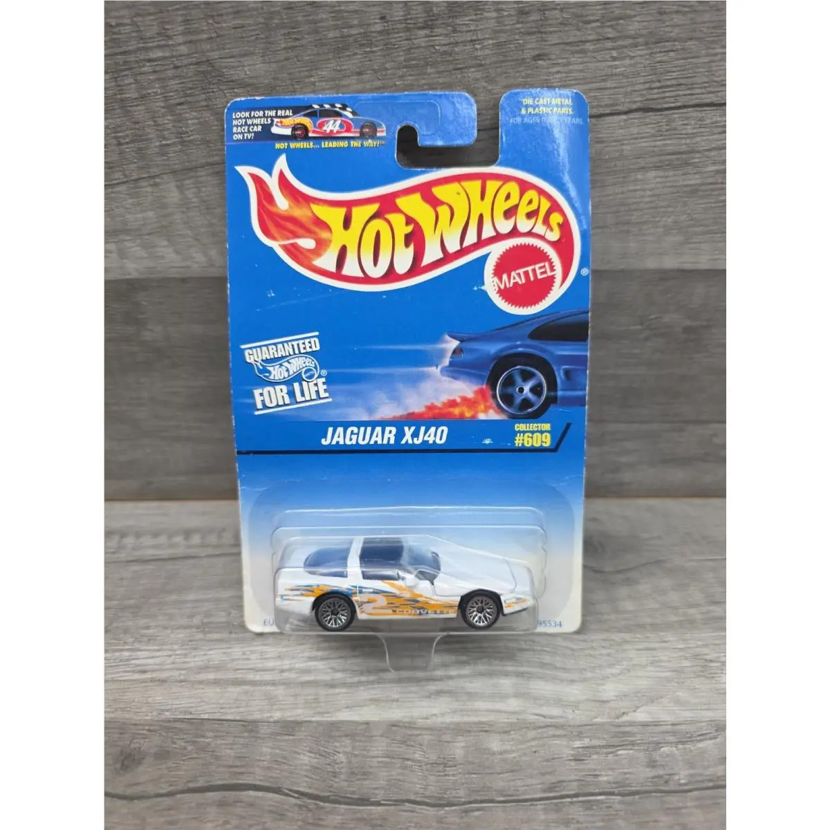 Hot Wheels Corvette Error on Jaguar XJ40 Card Factory Error Diecast Rare