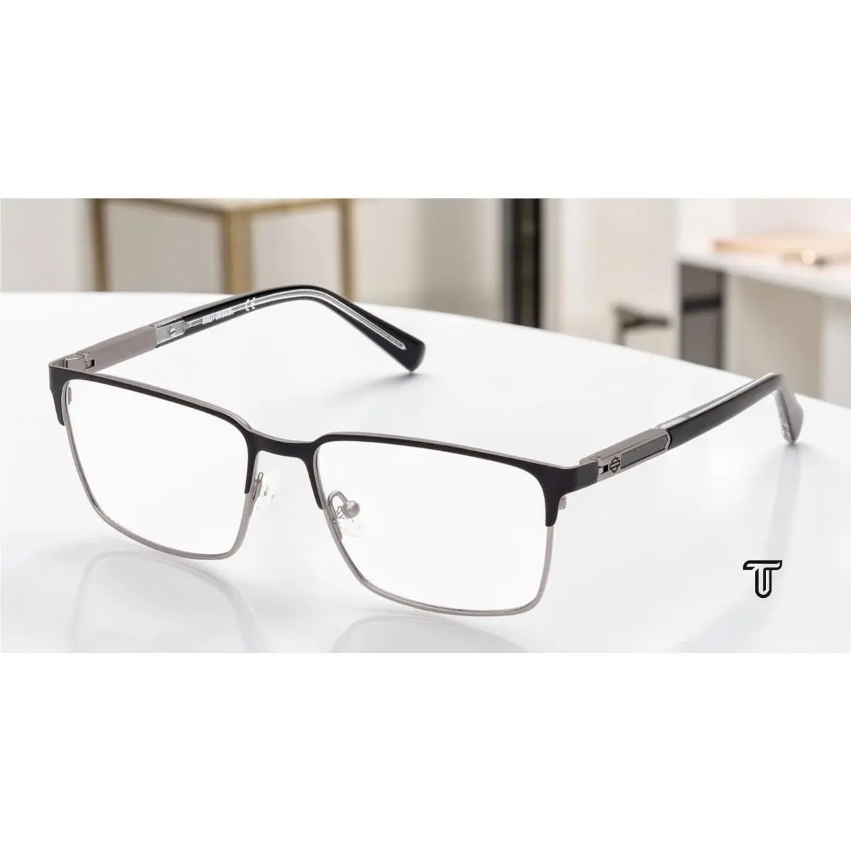 Harley Davidson HD0976 005 Metal Black Other 57 mm Men`s Eyeglasses