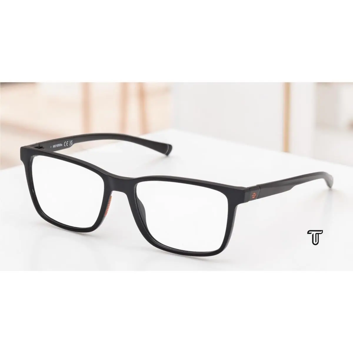 Harley Davidson HD50095 002 Injected Matte Black 57 mm Men`s Eyeglasses
